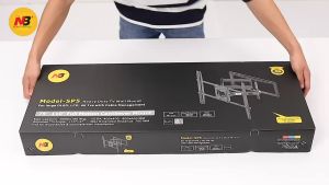 KRUZO NB SP5 Heavy Duty TV Wall Mount Double Arms Articulating Swivel TV Bracket for Most 75”-100" inch LED LCD OLED TVs VESA