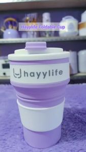 PRANA Foldable Cup/Tumbler Lipat/Silikon Cup - Gelas Lipat Untuk Kopi Portable/Collapsible Gelas Lipat Silikon untuk Travel 500 ML HL-AAB753