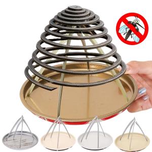 YESPERY 5Pcs Mosquito Coil Tray Coil Incense Holder Rack Household Outdoor Mosquito Coil Plate