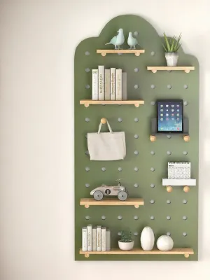 Wall Mounted No-Drill Storage Shelf Real Wood