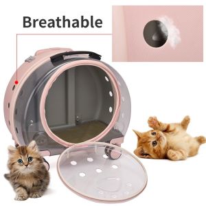2 in 1 Pet Trolley Case: A Large Capacity Pet Bag & Transparent Breathable Cat Carrier