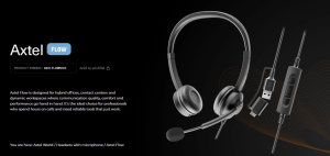 Axtel Flow USB-C/USB-A B2C Stereo Noise-Cancelling Headset