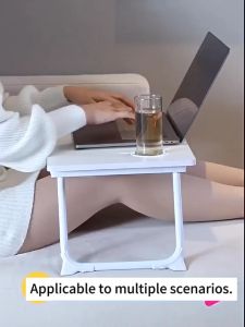 Foldable Laptop Table Reading Shelf Children Bed Study Table Writing Desk Ipad Holder With Cup Holder