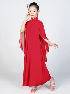 Elegant Child Female Hanfu Performance Costume Piano Classical Dance Outfit Drifting Style New Arrival Spring 2022 Polyester