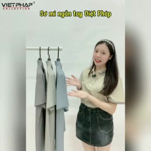 Áo Sơ Mi Nam Ngắn Tay VIỆT PHÁP Form Regular – Sơ Mi Lụa Lạnh lịch lãm sang trọng 11255