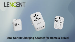 LENCENT PD 30W Fast Charger Universal Travel Adapter International Charger with 2 USB Ports & 3 USB-C PD Fast Charging Adaptor All in One Worldwide Wall Charger for iPhone Samsung Laptops Type A/C/G/I (USA/UK/EU/AUS) Color White