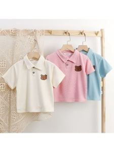 Áo Thun Polo Trẻ Em Tay Ngắn Mùa Hè Màu Trơn Thường Ngày Cho Bé Trai Và Bé Gái Chất Liệu Vải Lanh Pha Trộn Thoải Mái Thoáng Khí