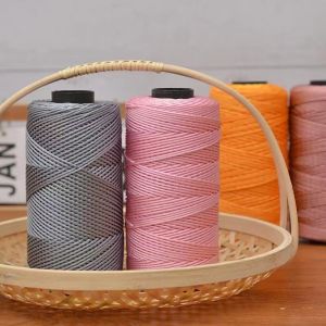 1 Cuộn Len Móc Sợi Tơ Đá 100% Polyester Pha Sợi Chải Kỹ Dùng Cho Thủ Công Tự Làm Mũ Đồ Chơi May Túi Móc Len Giáng Sinh