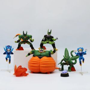 Bandai | 7pcs/set Dragon Ball Z Cell Figure Perfect Cell First Form Pvc Action Figures Collection Model Toys For Children Adult Gifts