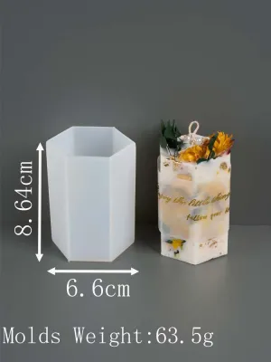 Geometric Cylindrical Candle Silicone Mould DIY Handmade Scented Candle Soap Mold Craft Gift Making Crystal Resin Mold Home Deco