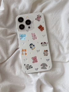 Cartoon Plated Small Animal Phone Case Full Cover Shockproof Silicone for Samsung S24Ultra S25/S23/S22/S21 S20FE Note10 A54A32A72