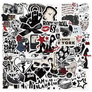 50 Miếng Dán Trang Chủ Đen Trắng Chống Thấm Nước Dễ Thương Phong Cách Mỹ Cổ Điển Sáng Tạo DIY Trang Trí Miếng Dán 3D