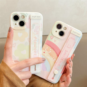 Doodle Oil Painting Silicone Phone Case for OPPO Reno11 Reno12/13 New 10/9Pro Wristband Stand Women Full Cover 7se Anti-Fall 6/4 Creative 5 Soft Silicone OPPO 8Pro+ Case