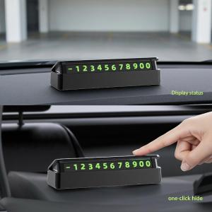 1Pcs Luminous Car Temporary Parking Card Phone Number Card Plate Telephone Number Car Park Stop Sticker Car Styling Auto