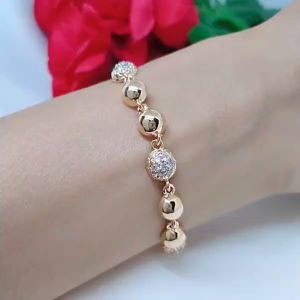 Gelang rantai Aksesoris Fashion Wanita Cocok Untuk Sehari Gelang Rantai Plat Titanium Tembaga Xuping  Perhiasan Aksesoris Lapis Emas Tidak Mudah Luntur G19-3C
