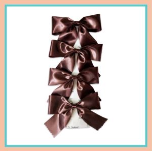 โบว์แต่งผมนักเรียนแฮนด์เมค ริบบิ้นกว้าง 4 ซม. สีสันสดใส พร้อมส่ง