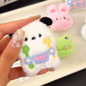 MOMO 1PCS Cartoon Animal Plush Brooch Pin Cute Rabbit Panda Bag Clothes Decoration Brooch