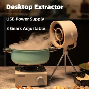 Adjustable Angle Portable Hood Mini Kitchen Desktop Range Hood USB Rechargeable USB Plug For Indoor BBQ Hot Pot Range Hood