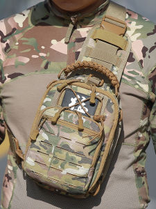 New Tactical Fish Print Camouflage Quick Response Single Shoulder Outdoor Sports Military Fan Quick Access Bow Case Backpack