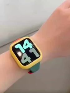 Case+Silicone Strap for Apple Watch Band 44mm 45mm 40mm 42mm 38mm 49mm Sport Watch Band for IWatch Series 9 7 8 Ultra 2 6 SE 5 4