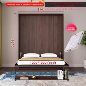 HANYUAN | Wall-mounted Multifunctional Sofa Bed with Bookshelf Integration