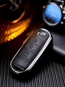 Kunci Kereta Mazda Premium Key Cover Aluminium Alloy Genuine Leather Key Cover for Mazda 2 3 6 CX5 CX3 CX8 CX9
