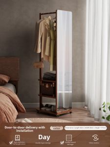 DONGMU | Rotatable & Movable Full-length Mirror with Clothes Hanger