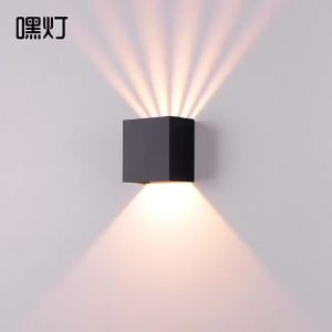 SXH  Outdoor Wall Lamp   Bedroom Bedside Living Room Outdoor Staircase Corridor Ho Square LED Modern Simple Waterproof Wall Lamp