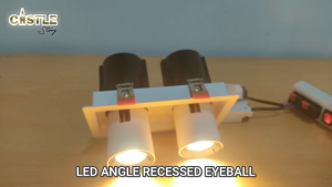 Stretch Recessed LED Eyeball 2x12w 360˚ Adjustable Anti Glare Spotlight Downlight Double Head