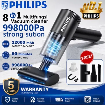 Pembersih vakum Philips 8 in 1 Multifungsi 998000Pa 22000mAh 60 menit daya tahan 5 tahun garansi