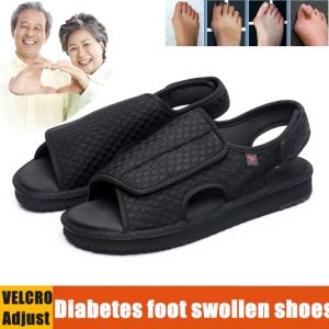 YCAMEL Middle-aged & elderly Adjustable Extra Wide Diabetic Shoes Edema Swollen Feet Sandals Thumb Valgus Deformity Bigfoot bone Shoes Big Size 46 47 48 49