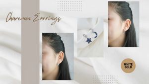 DAVINA Ladies Charemon Earrings Sterling Silver 925 - Anting Wanita Perak S925 Bulan Bintang