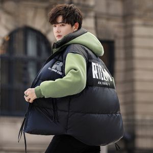 ROMON | Romon Mens Cotton Jacket Winter New Fashion Loose Casual Hood Thick Warm Outerwear Down Cotton Coat Youth Standard Fit