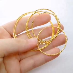 Subang Bulat Besar Pelbagai Emas 916 Yon Hing