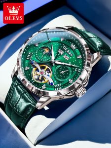 OLEVS | Automatic Mechanical Waterproof Skeleton Mens Watch