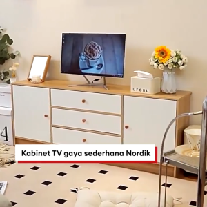 Rak TV Meja TV Minimalis Modern 140cm Lemari TV Minimalis Kabinet TV Tinggi Bufet TV Lemari TV