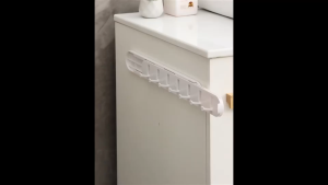 Sliding Push Pull Out Folding Hooks Compact Space Saving Rail Foldable Hook Organizer Retractable 7 Hooks Side Mount