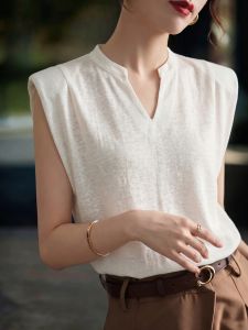 Basic House | French Design V-Neck Sleeveless Summer T-shirt