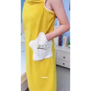 WORLD HOME Handuk Mandi Baju Ukuran 110x135cm - Baju Handuk Mandi Kimono Wanita Wearable Towel