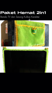 2in1 Sarung kulkas cover kulkas dan bando tv 32inch