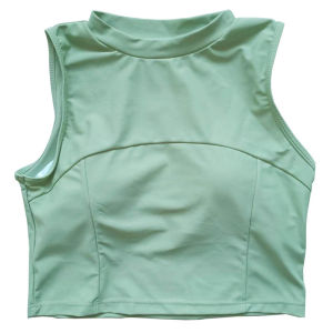 Womens Sportswear Swimsuit round Neck Short Style Green Coffee Fog Blue Black White Yoga Running Square Dance One Piece Vest