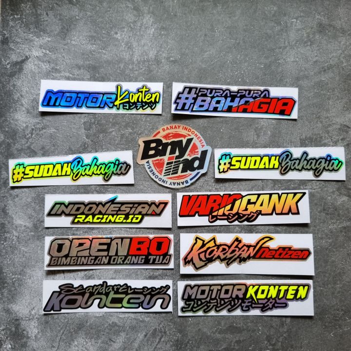 Ga Wajar Sticker STICKER Stiker VARIO GANK STANDAR KONTEN PURA PURA BAHAGIA DLL CUTTING ...