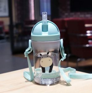 1Pcs Baby Feeding Bottle with Straw Learning Drinking Water Bottle Anti-choking Shatter-resistant Childrens Drinking Water Cup