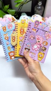 Sổ hình dán kết hợp sổ ghi chú baby three  sổ 12 trang sticker dán baby three