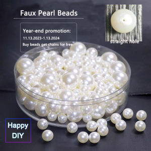 DIY accessory faux pearl acrylic AB beads  with holes for bag accessories and jewelry making fit  handmade necklace and earings imitation pearl