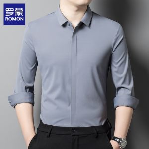 ROMON | No-wrinkle Iron-free Mens Long Sleeve Shirt