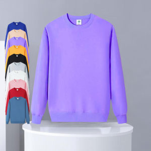 เสื้อฮู้ดผู้ชาย ทรงหลวม แขนยาว คอกลม หนา อบอุ่น แฟชั่นฤดูใบไม้ร่วง/ฤดูหนาว เสื้อผ้าทำงาน ลำลอง สีสันสดใส