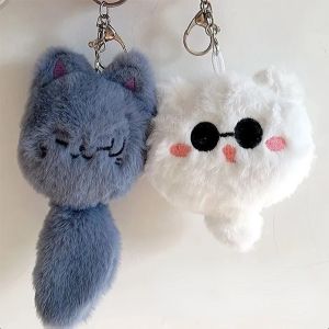 Kawaii Anime Jujutsu Kaisen Keychain Cartoon Cute Geto Suguru and Satoru Gojo Cosplay Plush Doll Pendant Car Keychain Fans Gifts
