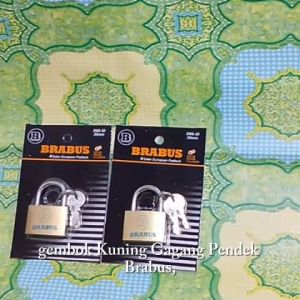 Gembok Kuning Gagang Pendek Brabus Berbagai Ukuran