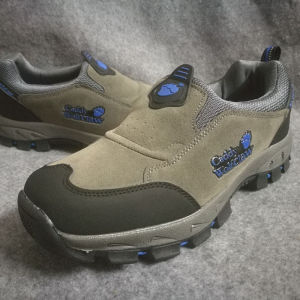 Mens Outdoor Low-Top Slip-On Hiking Shoes Anti-Slip Wear-Resistant Shock-Absorption Lightweight Breathable Mesh Inner Lining